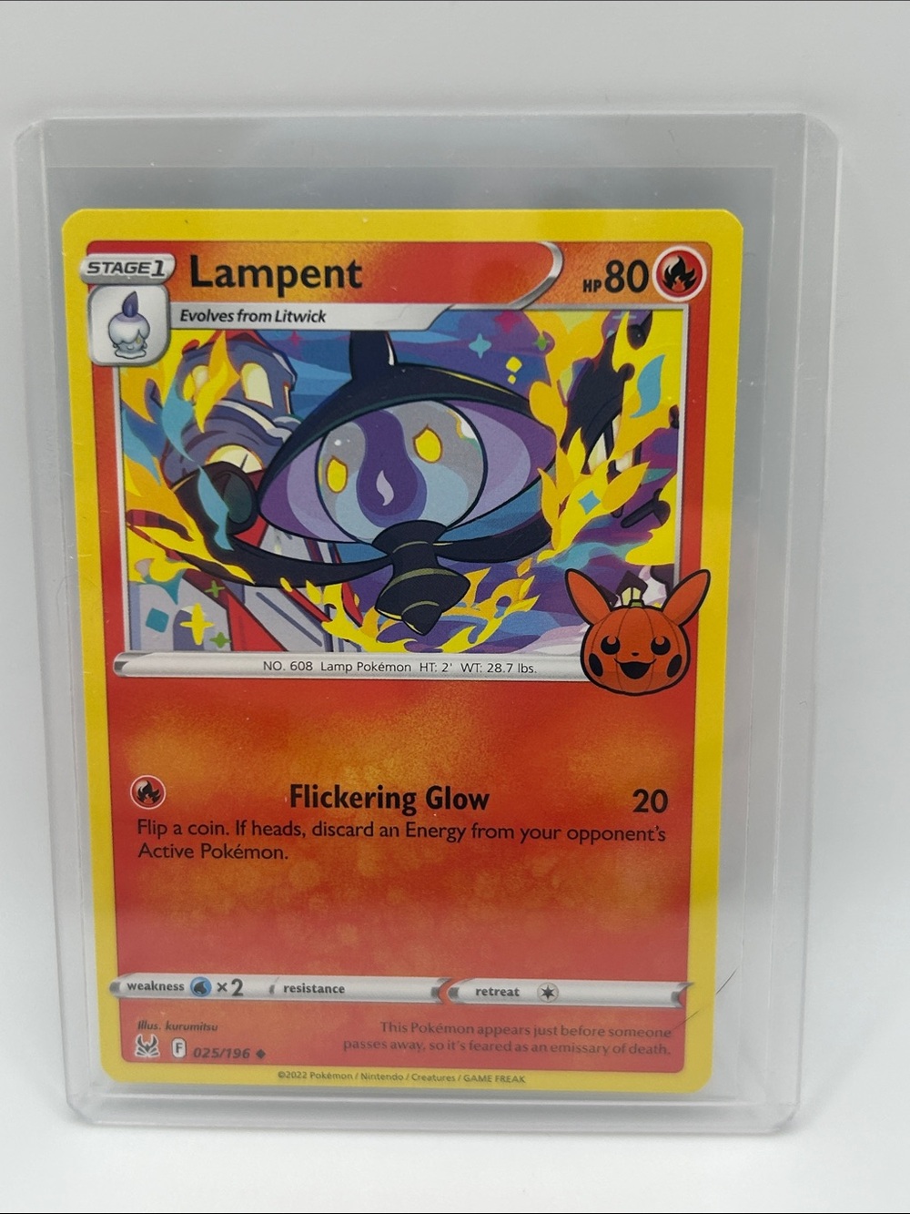 Lampent Pokémon Card - Trick or Trade 🎃025/196 - Picture 1 of 2
